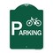 Signmission Bicycle Parking With Graphic, Green & White Aluminum Architectural Sign, 18" x 24", GW-1824-24325 A-DES-GW-1824-24325 - alternate 1